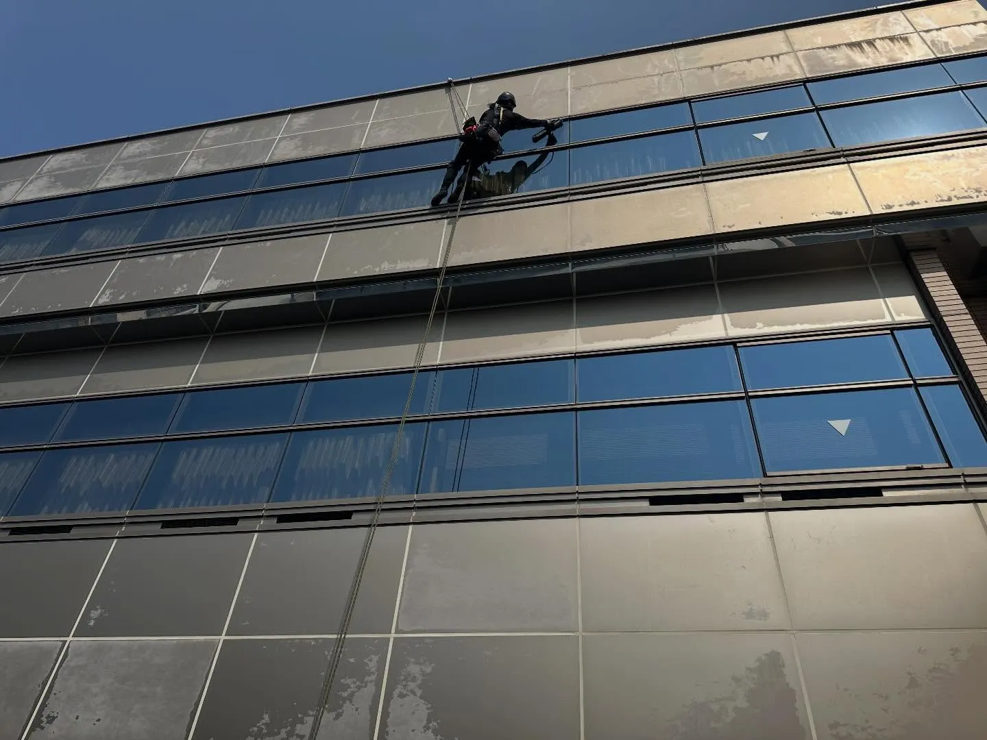 某市役所の全ガラス清掃