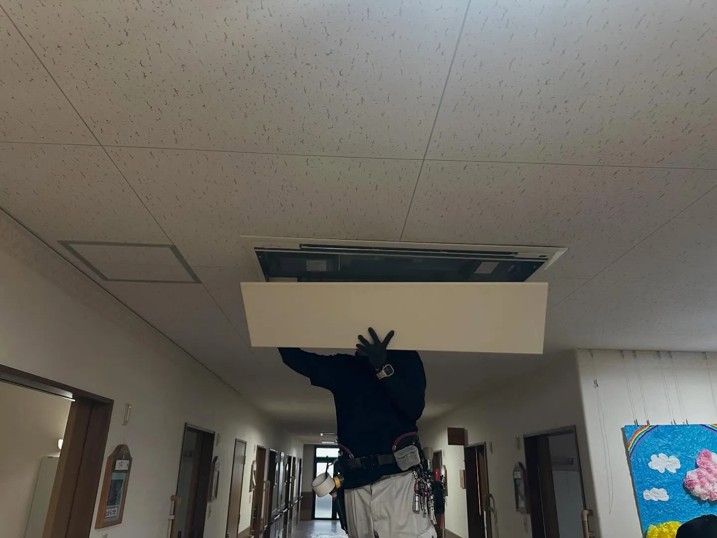 老人ホームエアコン洗浄