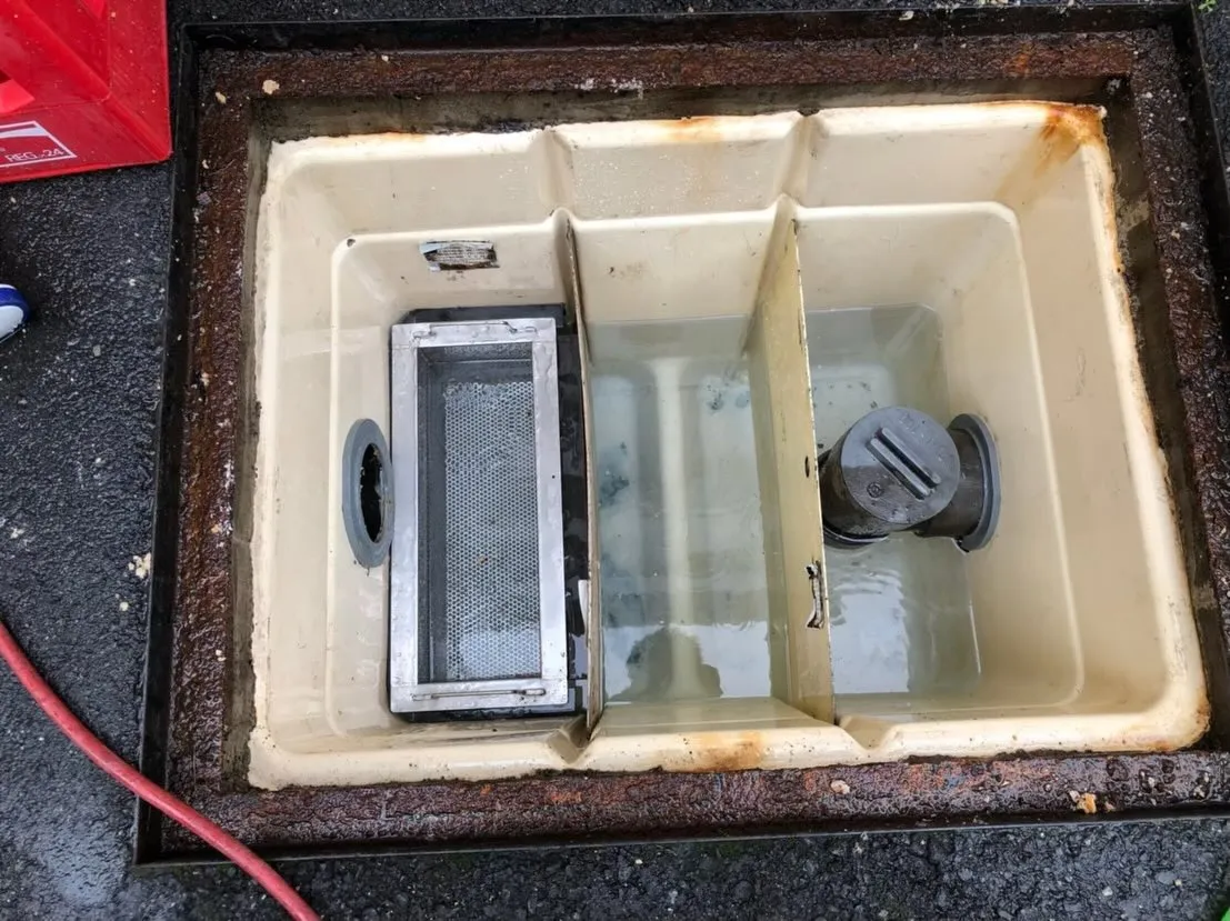 これが噂のグリストラップ😱