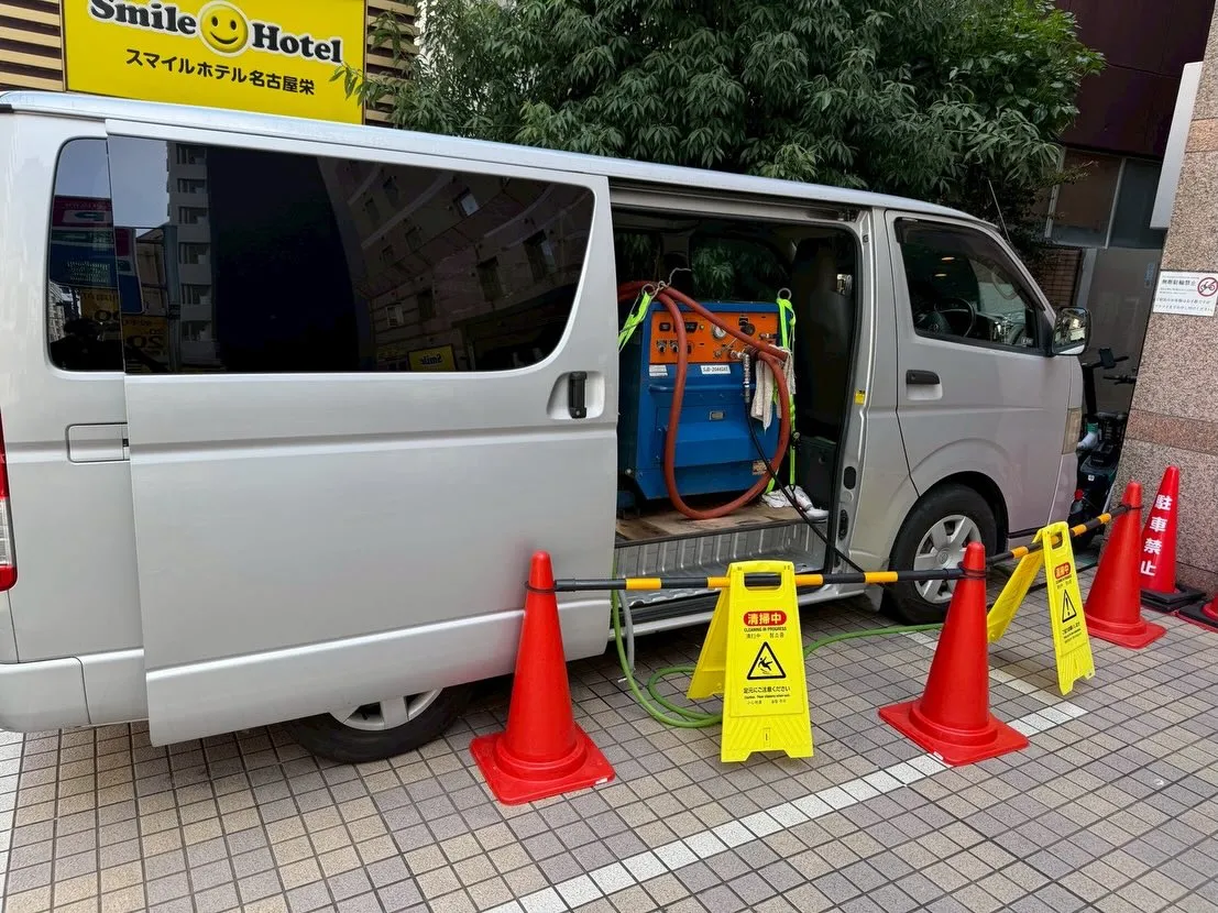 ビジネスホテルの排水管洗浄